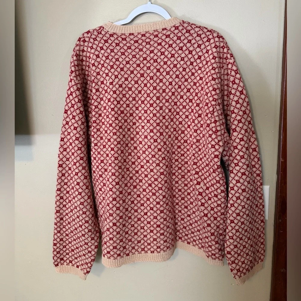 J. Crew Vintage Oarsman Geometric Patterned Wool Crewneck Sweater